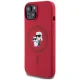 Чехол Karl Lagerfeld Silicone Karl&Choupette MagSafe для iPhone 15, Красный