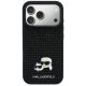 Karl Lagerfeld Rhinestones Karl&Choupette piespraužamais maciņš iPhone 17 Pro telefonam – melns | Phone Case Cover