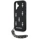 Чехол Karl Lagerfeld Saffiano Crystals w/Chain для iPhone 16, Черный