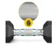 Hexagonal Steel Dumbbell 4FIZJO HEX 1 x 7.5 kg, Black