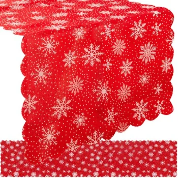 Ruhhy Ziemassvētku galda celiņš 185x35 cm, sarkans/balts