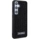 Karl Lagerfeld Samsung Galaxy S24+ Case Rhinestone Logo Metal Plate, Black