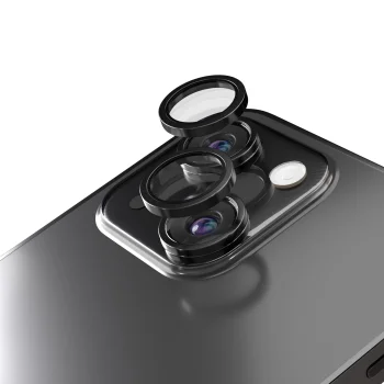 Etteri kameras aizsargstikls priekš iPhone 15 / 15 Plus, melns