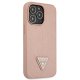 Guess iPhone 13 vāciņš Saffiano Triangle Rozā