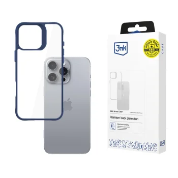 3mk Protection iPhone 16 Pro Max Case Satin Armor Case+, Blue/Transparent