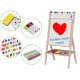 Ricokids Double-Sided Magnetic Art Easel for Kids with Accessories