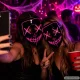 LED Light-Up Halloween / Party Mask Purge, Universal Size
