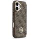 Guess 4G Strass Logo & Big Strap Metal Buttons MagSafe vāciņš iPhone 17 – brūns | Phone Case Cover