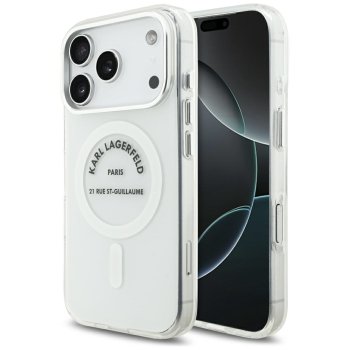 Karl Lagerfeld IML Karl RSG Logo MagSafe vāciņš iPhone 17 Pro — caurspīdīgs | Phone Case Cover