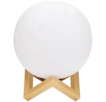 Mēness formas LED nakts lampa, auksti balta