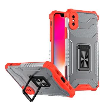 Чехол Crystal Ring Case для iPhone XS Max с кольцом-подставкой, красный