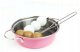 Kids Kitchen Cooking Utensils Set (Pot, Frying pan, Ladle, Spatula, etc.) Toy Kitchenware Kit, Pink