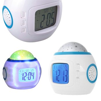 Alarm clock with star projector and 10 melodies
