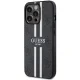 Guess iPhone 13 / 13 Pro vāciņš 4G Printed Stripes MagSafe, melns
