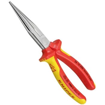 KNIPEX 26 16 200 Snipe Nose Side Cutting Pliers, 200 mm, Chrome-Plated