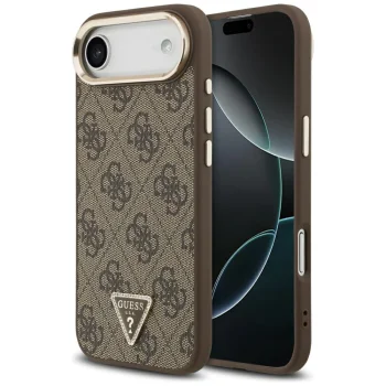 Чехол Guess 4G Triangle Logo MagSafe для iPhone Air, Коричневый