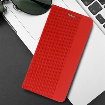 Xiaomi Redmi Note 10 Pro Vennus Sensetive Book Case Cover, Red | Telefona Vāciņš Maciņš Apvalks Grāmatiņa