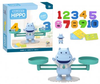 Izglītojošā Rotaļlieta Svari Skaitīšanai Matemātikai, Hipopotāms | Educational Interactive Toy Scales for Counting