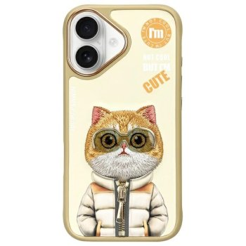 Чехол Nimmy Cool&Cute 2.0 Cat для iPhone 16, зеленый