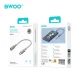 BWOO BZ65 USB-C uz 3.5mm audio un datu adapteris, pelēks
