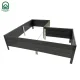 Высокая грядка KLASIKA Woodlook L-образная, 146x146x30 см, серая