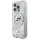 Karl Lagerfeld iPhone 16 Pro Max vāciņš Liquid Glitter Karl & Choupette MagSafe, caurspīdīgs