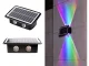 Multicolor LED Solar Facade Wall Lamp with Twilight Sensor IP65