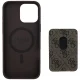 Чехол Guess для iPhone 16 Pro Max 4G Stripes с кошельком MagSafe, коричневый