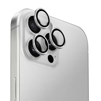 Uniq Optix Aluminum Camera Lens Protector iPhone 16 Pro 6.3" / 16 Pro Max 6.9" sterling silver camera lens...