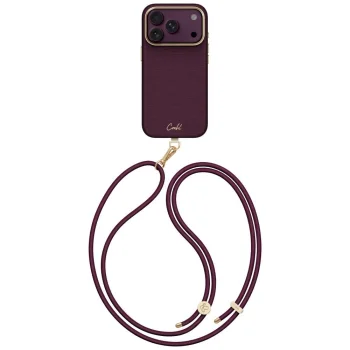 Uniq Coehl Mirelle vāciņš iPhone 18 Pro / 17 Pro ar MagClick, bordo