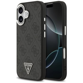 Guess iPhone 17 vāciņš 4G PU Leather MagSafe, melns