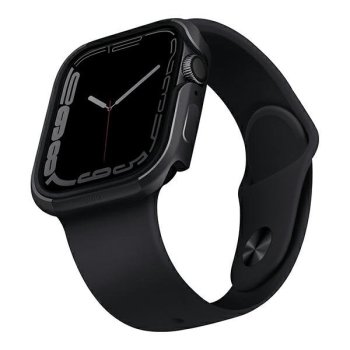 Apple Watch Series 4 / 5 / 6 / 7 / SE 40 / 41 mm Uniq Etui Valencia Case Cover, Graphite | Maciņš Vāks Apvalks...