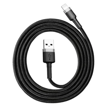Кабель Baseus Cafule USB - Lightning 1.0м, 2.4A, серо-черный