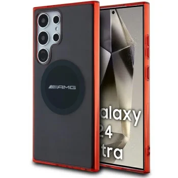 Samsung Galaxy S24 Ultra (SM-S928) AMG Transparent Bicolor MagSafe Case Cover, Black | Telefona Maciņš Vāks Apvalks...