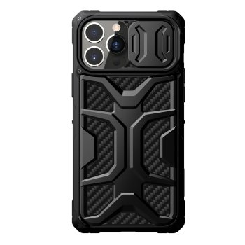 Nillkin Adventurer Case iPhone 13 Pro triecienizturīgs vāciņš ar kameras aizsargu, melns