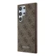 Guess Samsung Galaxy S24 Ultra Case 4G Metal Gold Logo, Brown