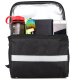 Bike handlebar bag with reflective elements, 3.5L, black