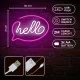 Forever Light HELLO LED Neons, Rozā un Balts