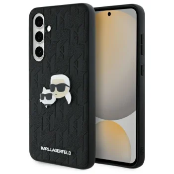 Чехол Karl Lagerfeld для Samsung Galaxy S24 FE Monogram Karl & Choupette, черный