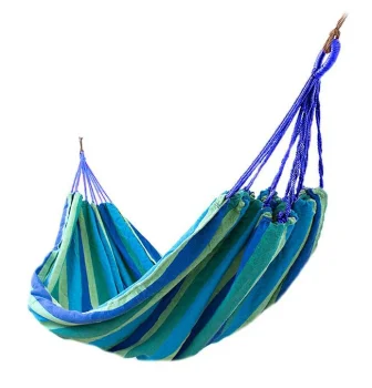 Divvietīgs kokvilnas šūpuļtīkls 220x150cm līdz 200kg, daudzkrāsains