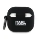 Чехол Karl Lagerfeld Silicone Karl Head 3D для AirPods 4, Черный