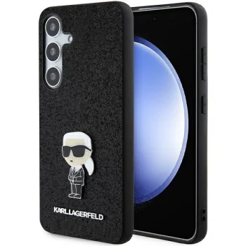 Чехол Karl Lagerfeld Glitter Ikonik Logo для Samsung Galaxy S24+ Черный