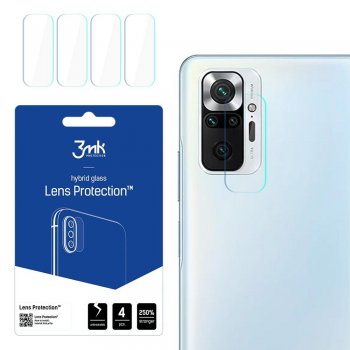 Xiaomi Redmi Note 10 Pro Aizmugurējās Kameras Aizsargstikls, 4 gab. | 3MK Lens Protection Back Camera Hybrid Glass...