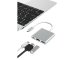 3-в-1 USB-C хаб с HDMI 4K и USB 3.0, белый и серебристый