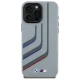 Чехол BMW для iPhone 16 Pro Max Silicone Turning Lines MagSafe, серый