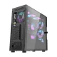 Datora korpuss Darkflash DK431 Mesh Black ar 4 ARGB ventilatoriem, melns