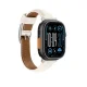 AmazingThing Class Band ādas siksniņa Apple Watch 45 / 46 / 49 mm, gaiši bēša