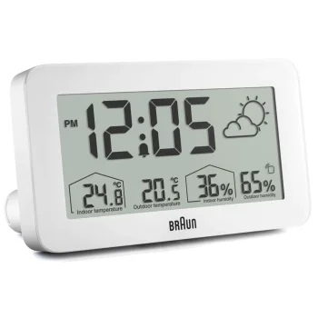 Braun BC 13 W DCF Digital Weather Station, White