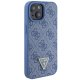 Guess GUHCP15SP4TDPB iPhone 15 6.1" zils/milts cietais futrālis Āda 4G Triangle Strass | blue/blue hardcase...
