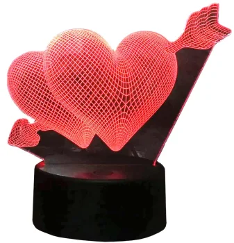 Светодиодная 3D Ночная Настольная Лампа Ночник "Сердце" | Soccer Ball...